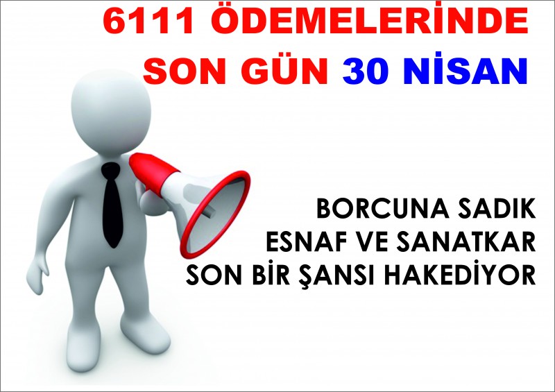 6111 Ödemelerinde Son Gün 30 Nisan