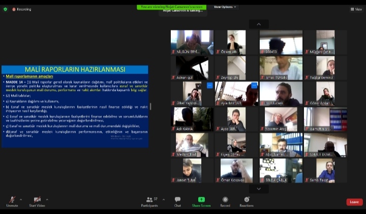 ODA GENEL SEKRETERLERİNE MALİ RAPORLAMA EĞİTİMİ
