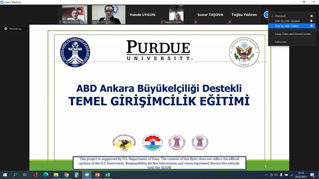 SESOB GİRİŞİMCİLİK EĞİTİMLERİ BAŞLADI