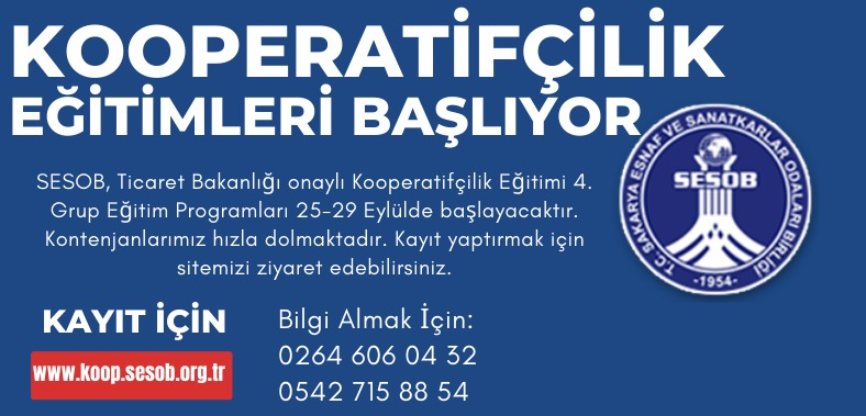 SESOB Ticaret Bakanlığı Onaylı Kooperatifçilik Eğitimi Devam Etmektedir.