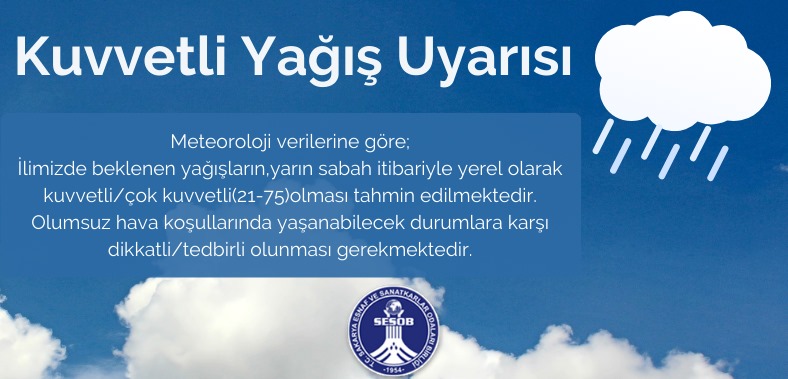 METEOROLOJİ UYARISI!