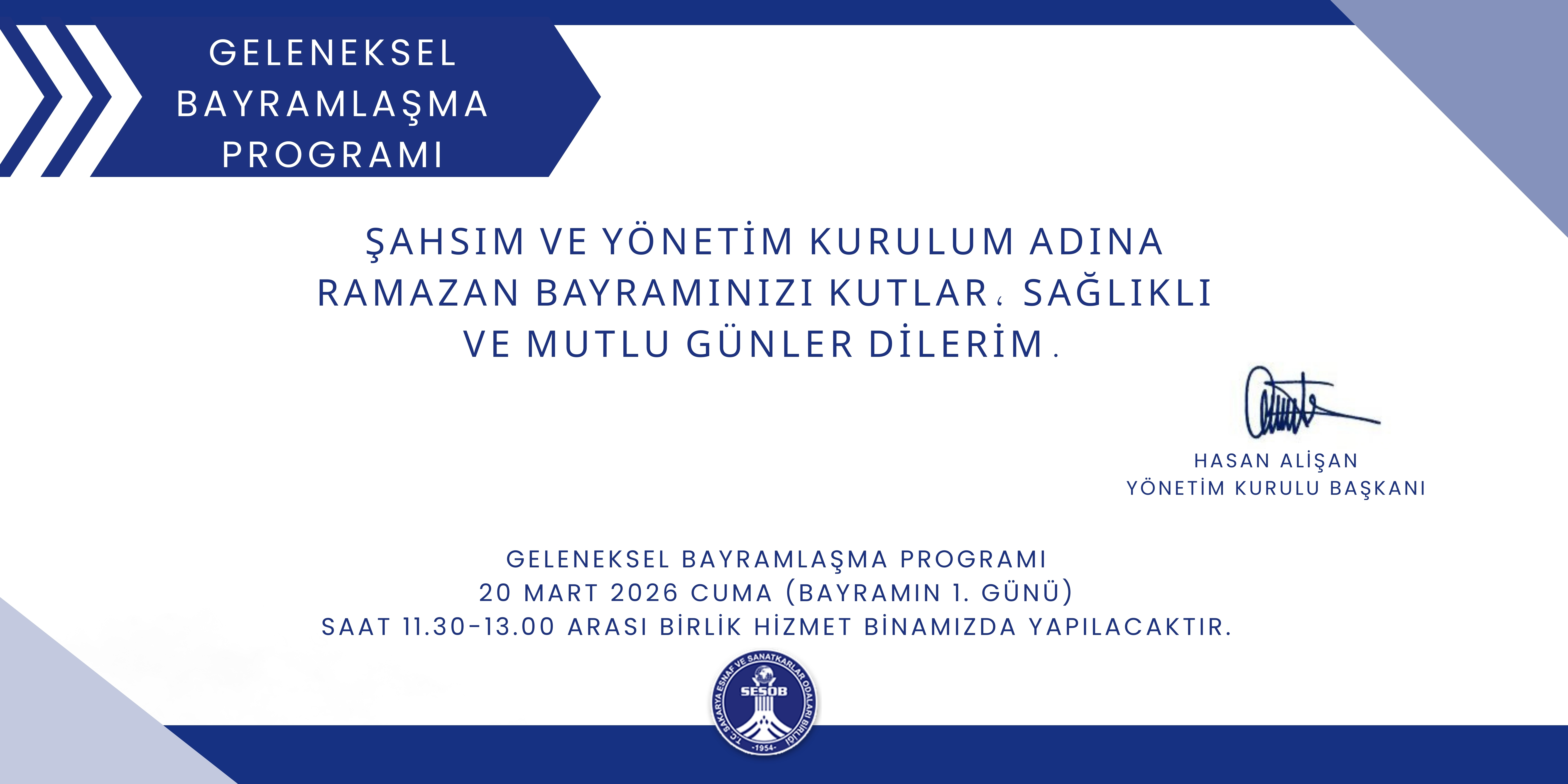 GELENEKSEL BAYRAMLAŞMA PROGRAMINA DAVET